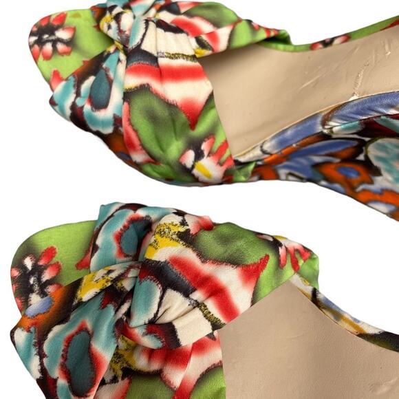 Nine West Letitgo floral STRAPPY Wedge Sandals - Picture 5 of 12